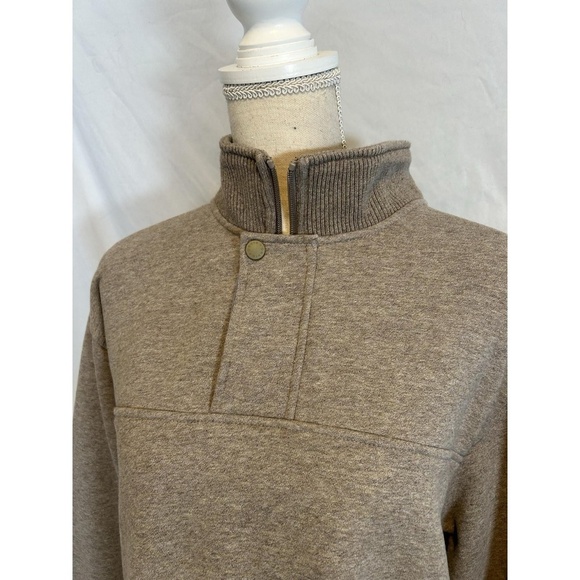 Orvis Sweatshirt Mens Pullover 1/4 Zip High Neck Long Sleeve Fleece Large - Picture 3 of 6